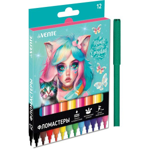 Фломастеры  12цв "deVENTE. Miracle", вент.колпачок картон