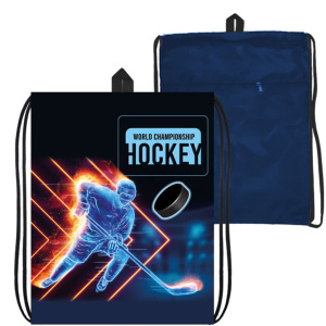 Мешок для обуви 1 отд, 370*470, карман "Хоккей в огне" петля