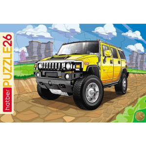 Пазл-рамка 200*300мм. 26 элементов "Крутой внедорожник"