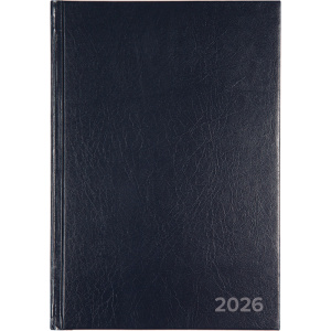 Ежедневник дат. 2026г А5 Attomex 336стр., темно-синий, бумвинил, тисн.фольгой, офсет 60г/м2