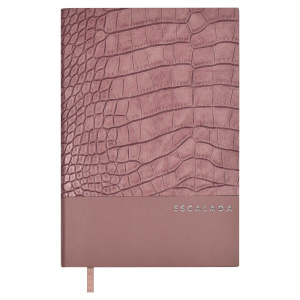 Ежедневник недат. А5 160л., кож.зам., тв.пер. "Кроко Манчестер пепельно-сиреневый" тиснен., ляссе