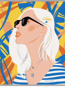 Тетрадь А4  96л кл. скоба Проф-Пресс "Стильная девушка" белизна 100%