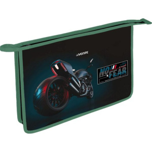 Папка д/тетрад. А4 (337*243*50) молния сверху, пластик" No Fear" конгр.тиснение