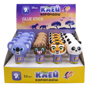 Клей карандаш "ZOO"  9 гр с фигурной крышкой