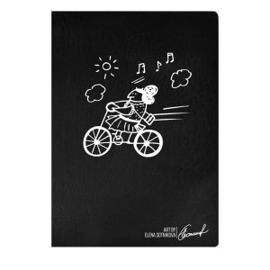 Записная книжка А6+ ПВХ, мягк.пер.,  64л. "С ветерком" лин., тисн.фольгой