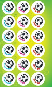 Наклейки-оценки 9*15см "Футбол"