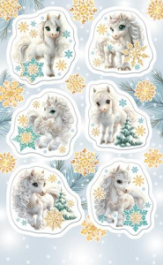 Наклейки новогодние "Символ года" 15*9см