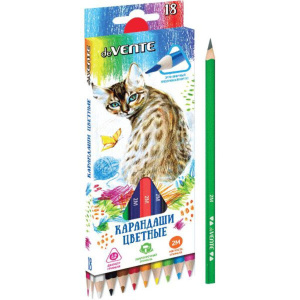 Карандаши цвет. 18цв "Trio"  2М, трехгранные