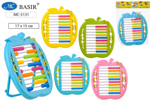 Счеты пластмассовые детские 17*15см, ассорти