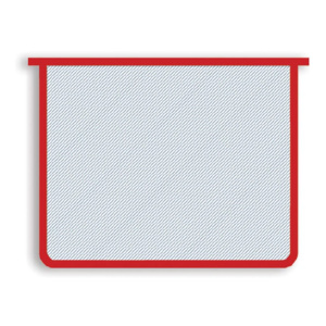 Папка д/тетрад. А5 1отд. на молнии сверху   Офис. б/цв Красная