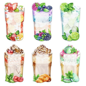 Блок д\записи на магните (90*170мм) "Лимонады" 40л, ассорти