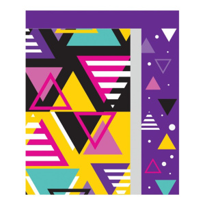 Мешок для обуви 1 отд, 460*360, светоотр.  Треугольники, сетка д/вентиляции