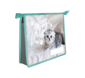 Папка д/тетрад. А5 (230*190*50) 1отд. молния сверху, пластик "Маленький друг"