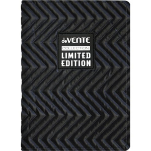 Ежедневник недат. А5 deVENTE Tailor 320стр., черный, тв.обложка, кожзам, аппликация