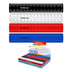 Линейка 15 см непрозр. "Classic", цвет ассорти