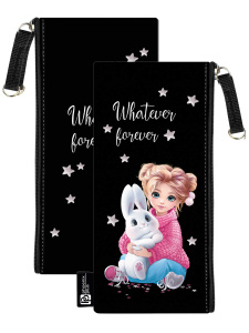 Пенал-косметичка (195*90) молния, микрофибра "Девочка и зайка"