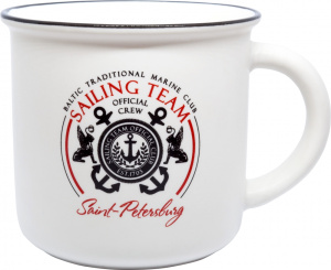 Кружка сувенирная  350мл, СПб.Морск.клуб, фарфор