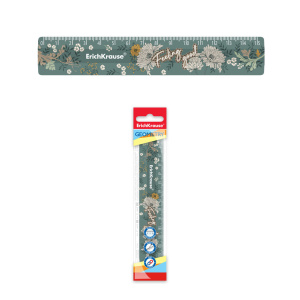 Линейка 15 см непрозр. "Natural Life", во флоупаке  (green)