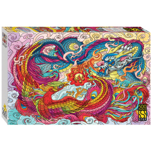 Пазлы  500 элементов  500*345мм.  "Дракон и феникс"