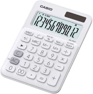Калькулятор 12 разр. CASIO MS-20UC-WE настольный, белый