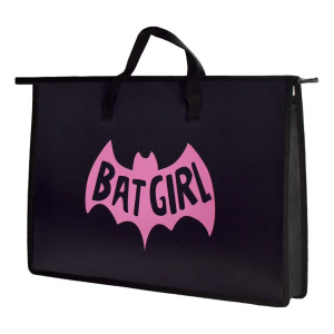 Папка А3 (450*330*90) с ручками, молния, пластик "Летучая мышь"