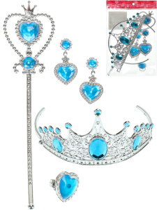 Набор "Маленькая королева" корона,клипсы,кольцо,палоч. 30 см