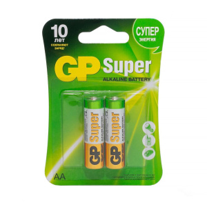 Батарейка LR-06 (АА) GP Super Alkaline, блистер