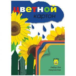 Картон цв. А4  4цв 12листов, глянец