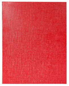 Тетрадь А5  96л  кл. бумвинил Hatber "Красная Metallic"