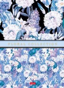 Тетрадь А4 7БЦ  80л кл. сшивка Hatber "Floral collection" 5-цв. блок, мат.лам.