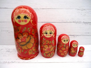 Матрешка 5 мест 14см "Вятская. Авторская"