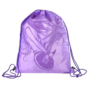 Мешок для обуви 1 отд, 340*420 светоотр. "Девушка с гитарой"