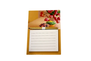 Блок д\записи на магните (100*140мм) ассорти, 40л., с карандашом