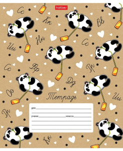 Тетрадь А5 12л лин. Hatber "Забавные зверушки" 5 диз.в блоке, белизна 100%