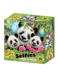 Пазл 3D  63 дет.  31*23см "Панды селфи"
