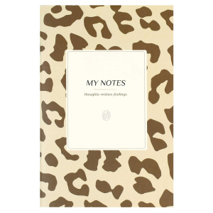 Блокнот 120*185мм  32л скоба "Леопард бежевый" кл., мат.лам.