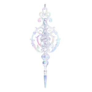 Подвесное украшение 17 см "Сосулька" пластик