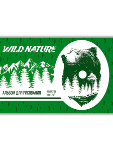 Альбом А4 40л скоба "Медведь и лес"  пл. 100 г/м