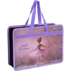 Папка А4 (335*260*100) с ручками, молния, пластик" Ballet Academy"