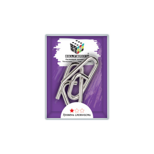 Головоломка металлическая "Петельки" 2*8см