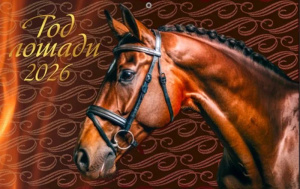 Календарь Трио Премиум  340*840мм на 2026г.  Год красной огненной Лошади