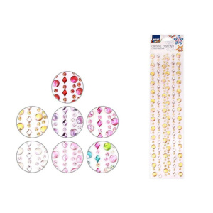 Стразы клеевые "Ассорти-11" акриловые, 33*8см, ассорти