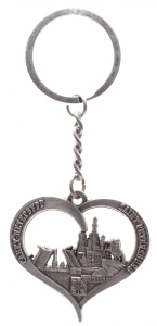 Брелок металл 9,5см СПб. Спас, цвет олово