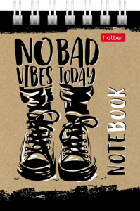 Блокнот А7  40л гребень "Today vibes" без лин., тонир.блок