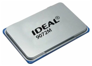 Штемпельная подушка настольная 70*110мм, металл, синяя