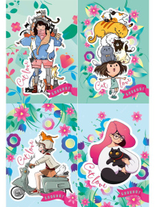 Блокнот А6  40л гребень "Аниме-девчонки" клетка