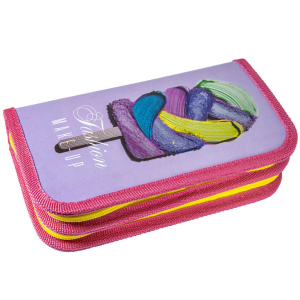 Пенал 2 отд. (190*105*50) молния, металлиз.лам.картон "Бьюти айс крим"