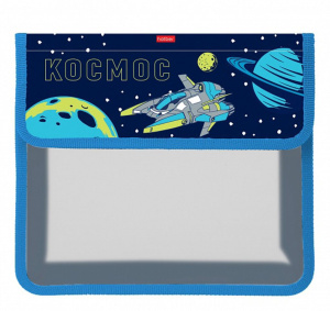 Папка д/тетрад. А5 (240*205*75) 2отд. на липучке, пластик "Космические сны"