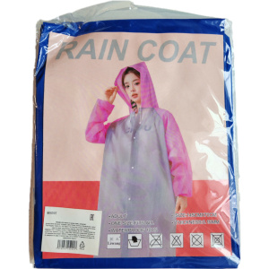 Дождевик с капюшоном двухцветный 150*68 см, ЭВА