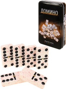 Домино в метал. коробке "Базар" 20*12см